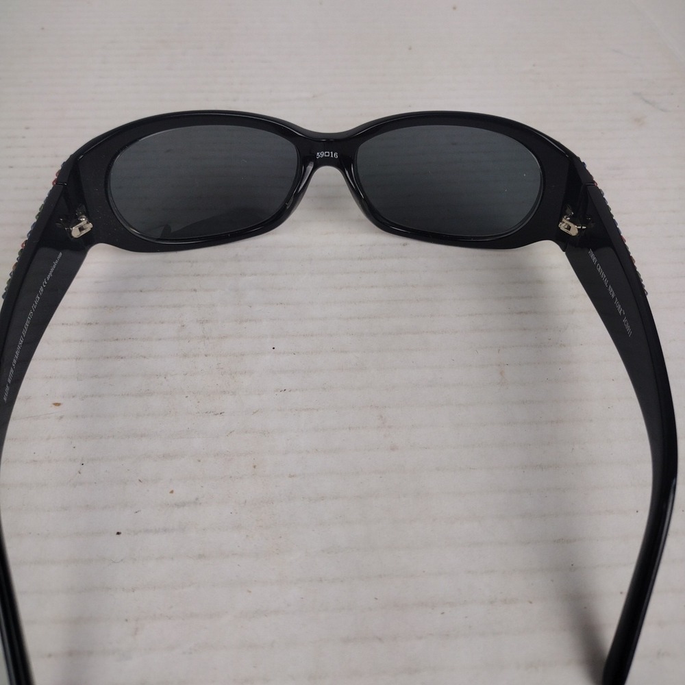 JIMMY CRYSTAL NEW YORK JCS911 BLACK AUTHENTIC SUNGLASSES 59-16 - Picture 8 of 12
